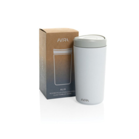 Mug de voyage personnalisé en acier recyclé Avira Alix 400ml 