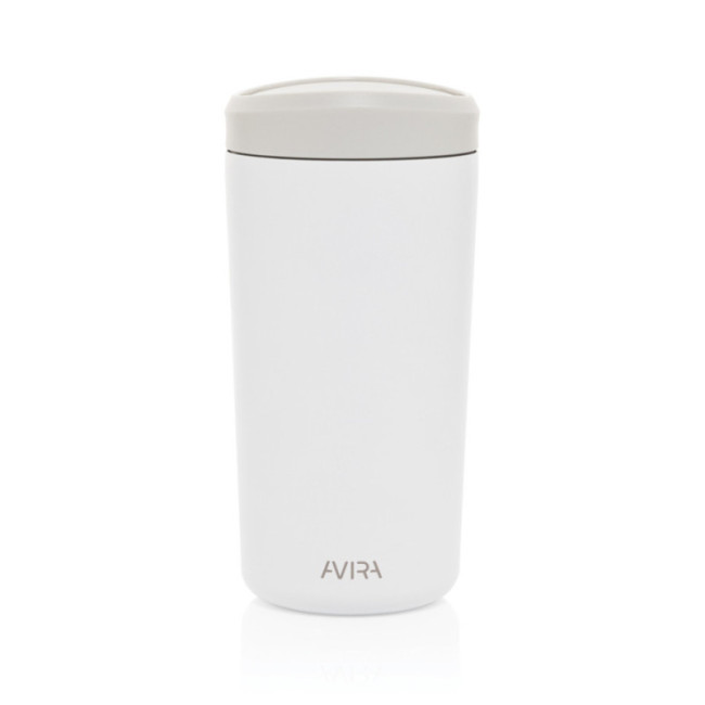 Mug de voyage personnalisé en acier recyclé Avira Alix 400ml 