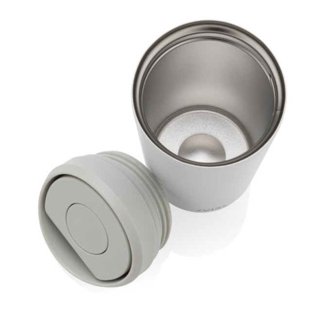 Mug de voyage personnalisé en acier recyclé Avira Alix 400ml 