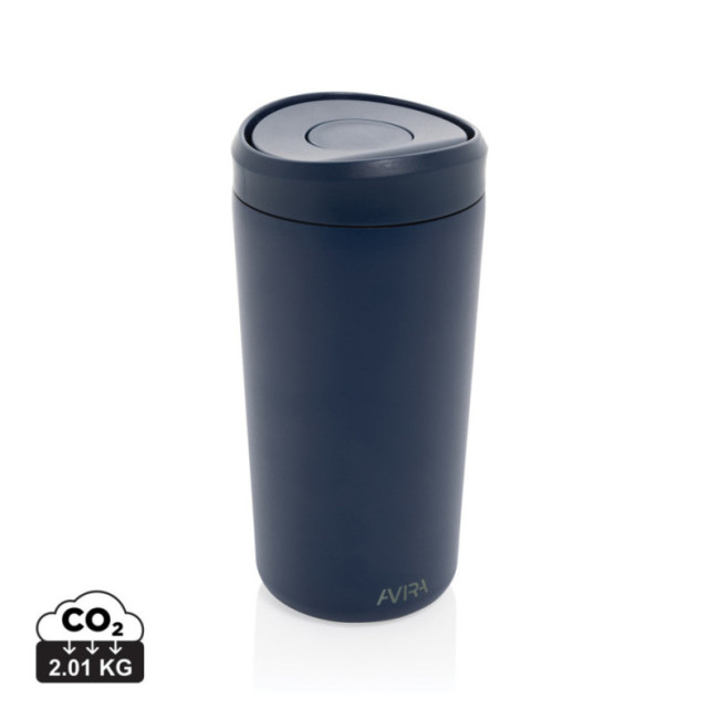 Mug de voyage personnalisé en acier recyclé Avira Alix 400ml 