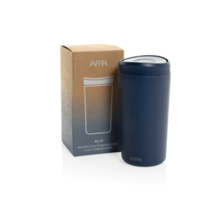 Mug de voyage personnalisé en acier recyclé Avira Alix 400ml 