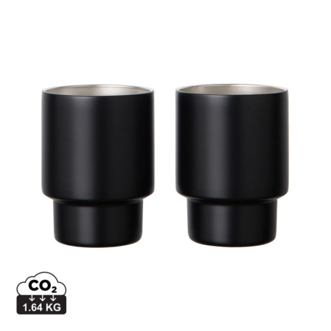 Set de 2 tasses double paroi VINGA Nagano 160 ml 