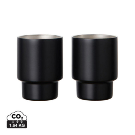 Set de 2 tasses double paroi VINGA Nagano 160 ml 