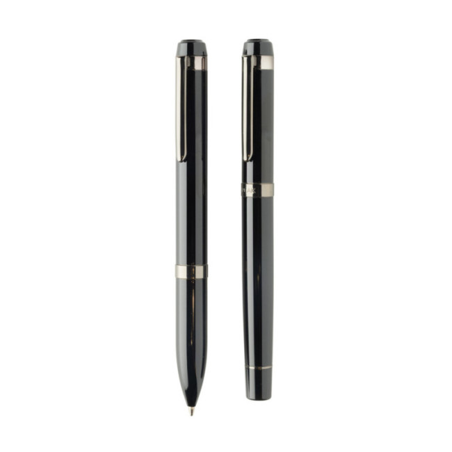 Coffret de stylos en acier recyclé Swiss Peak OSLO 