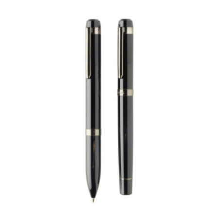 Coffret de stylos en acier recyclé Swiss Peak OSLO 