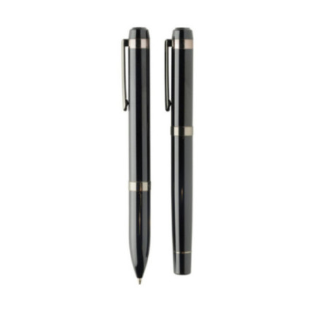 Coffret de stylos en acier recyclé Swiss Peak OSLO 