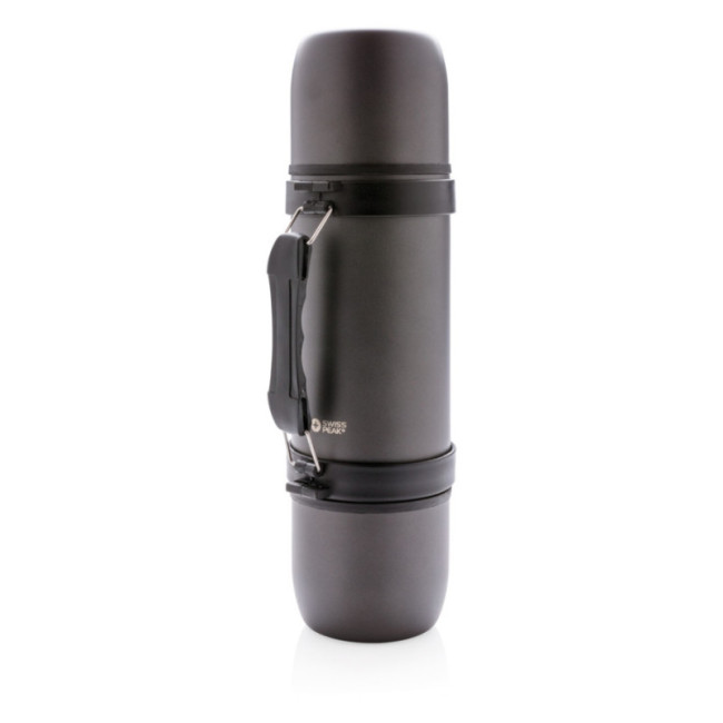 Bouteille isotherme personnalisée et 2 tasses Swiss Peak 700 ml 