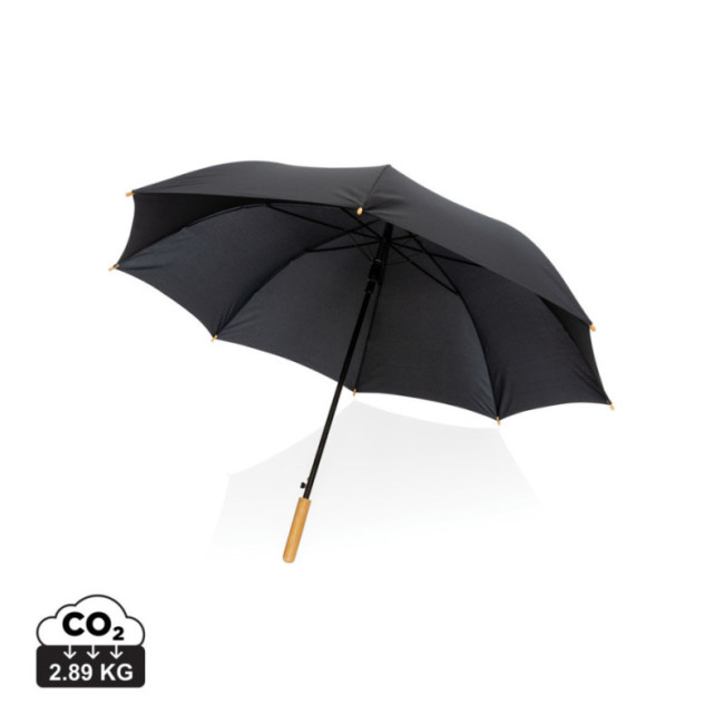 Parapluie personnalisé en rPET et bambou AWARE™ Impact 27" 