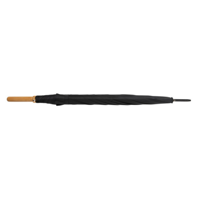 Parapluie personnalisé en rPET et bambou AWARE™ Impact 27" 