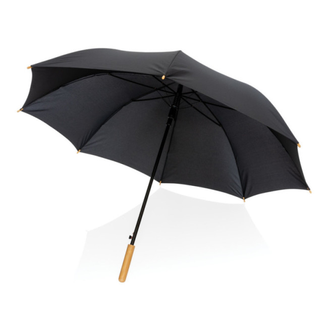 Parapluie personnalisé en rPET et bambou AWARE™ Impact 27" 