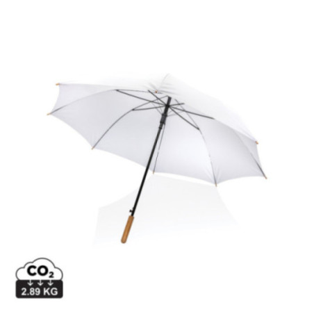 Parapluie personnalisé en rPET et bambou AWARE™ Impact 27" 