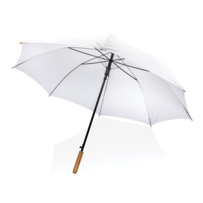 Parapluie personnalisé en rPET et bambou AWARE™ Impact 27" 