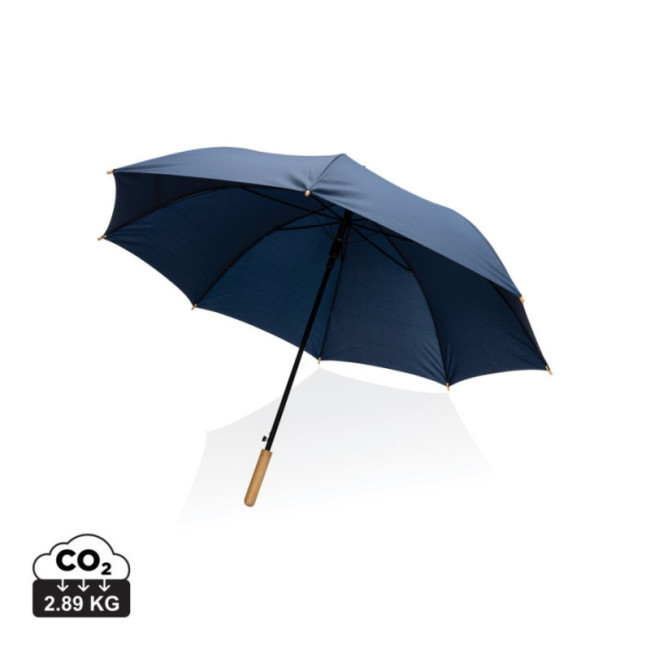Parapluie personnalisé en rPET et bambou AWARE™ Impact 27" 