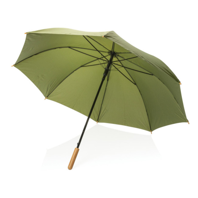 Parapluie personnalisé en rPET et bambou AWARE™ Impact 27" 