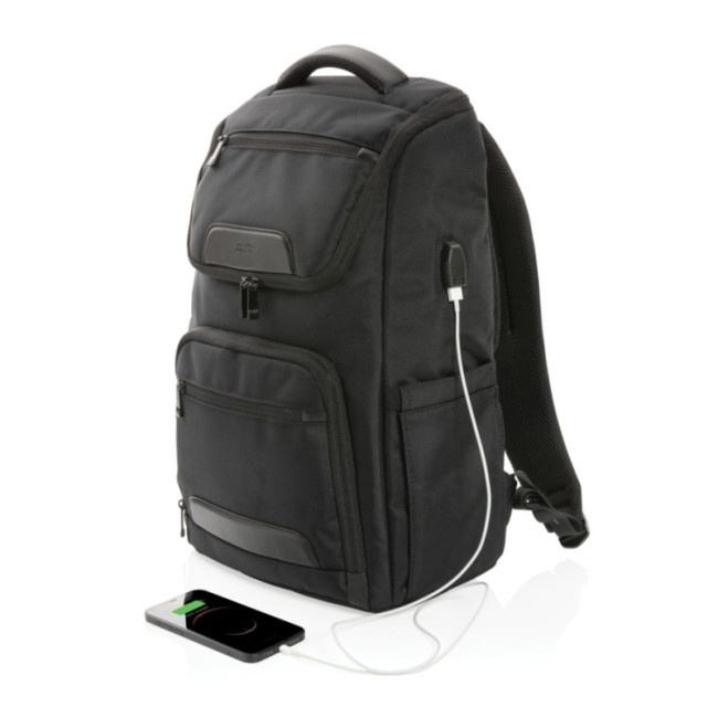 Sac à dos personnalisé en rPET AWARE™ Swiss Peak Voyager 