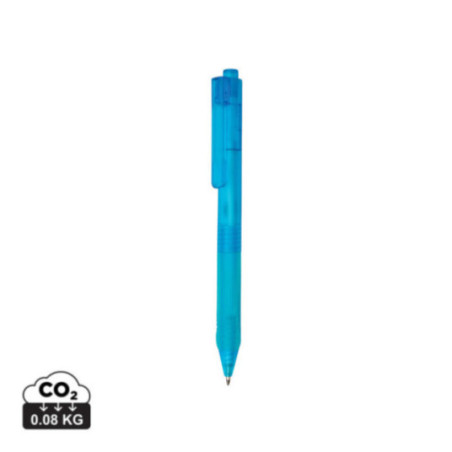 Stylo personnalisable X9 givré avec grip silicone 