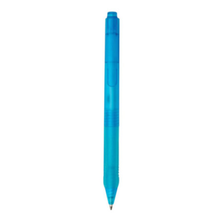Stylo personnalisable X9 givré avec grip silicone 