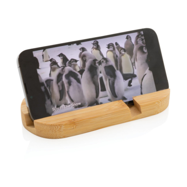 Support tablette ou téléphone personnalisé en bambou 