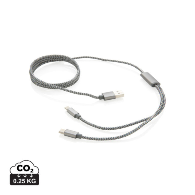 Câble de charge tressé personnalisable 3-en-1 