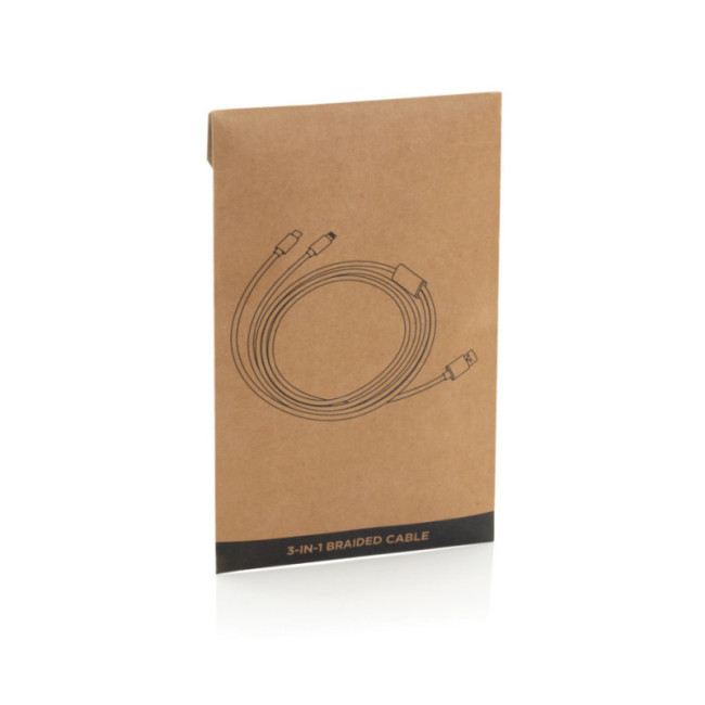 Câble de charge tressé personnalisable 3-en-1 