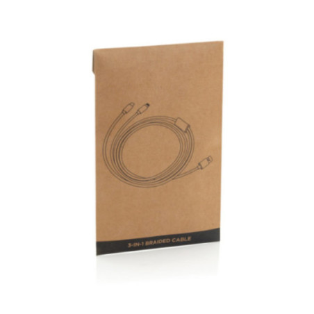 Câble de charge tressé personnalisable 3-en-1 