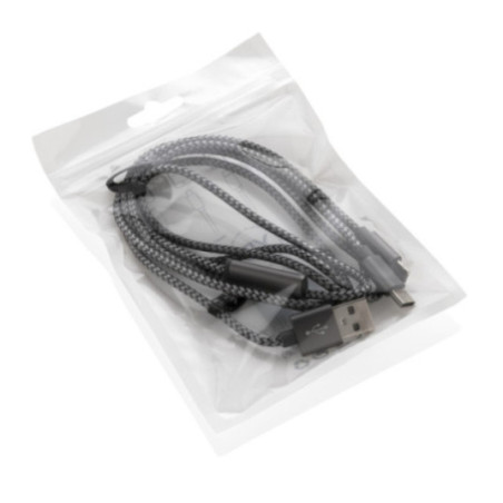 Câble de charge tressé personnalisable 3-en-1 