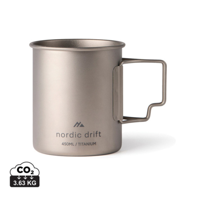 Tasse ultra légère en titane Nordic Drift Trail 450 ml 