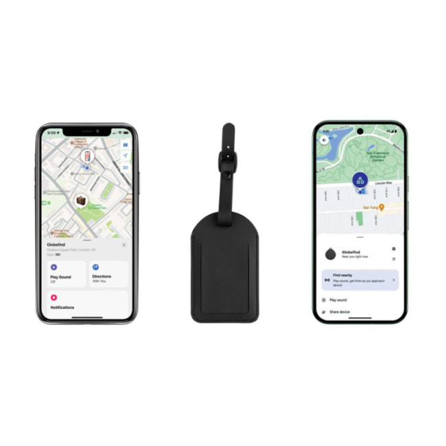 Étiquette à bagages avec géolocalisation Globefind Dual 