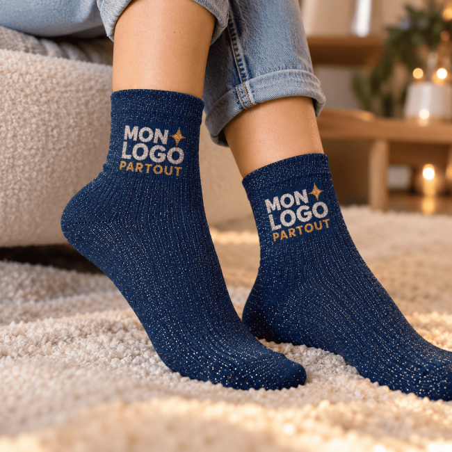 Chaussettes paillettes personnalisées 