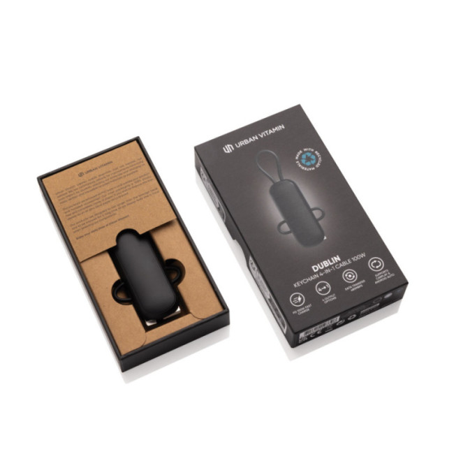Câble porte-clés 4-en-1 Urban Vitamin Dublin 100W 