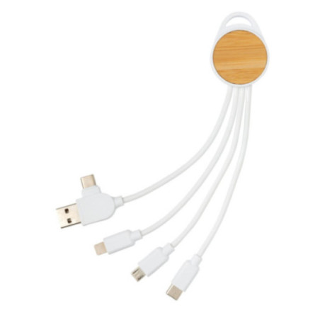 Câble personnalisable Ontario 6-en-1 rond 
