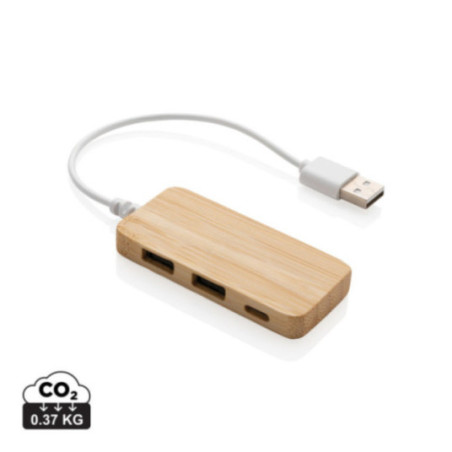 Hub USB personnalisable en bambou Joras 