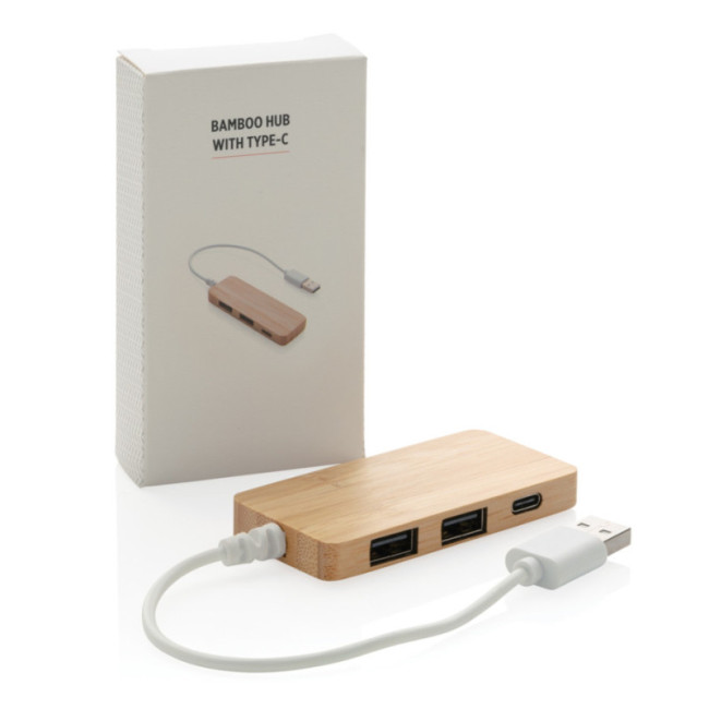 Hub USB personnalisable en bambou Joras 