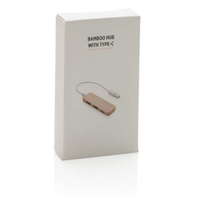 Hub USB personnalisable en bambou Joras 
