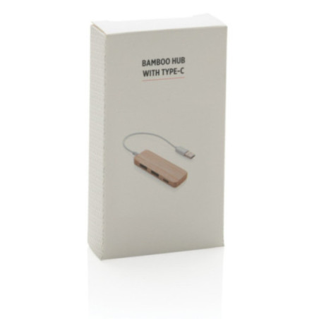 Hub USB personnalisable en bambou Joras 
