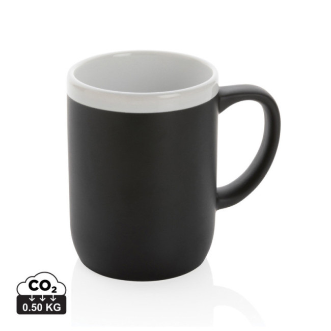 Mug personnalisé en céramique avec bord blanc 300 ml 