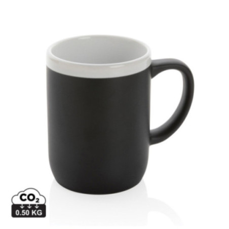 Mug personnalisé en céramique avec bord blanc 300 ml 