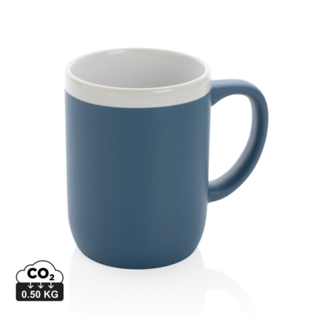 Mug personnalisé en céramique avec bord blanc 300 ml 