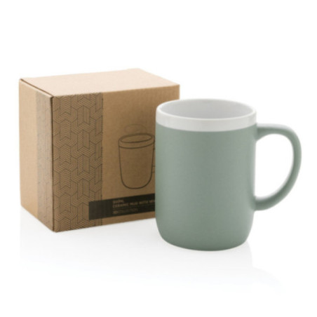 Mug personnalisé en céramique avec bord blanc 300 ml 