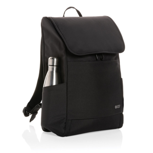 Sac à dos publicitaire en rPET AWARE™ Swiss Peak Fern 15" 