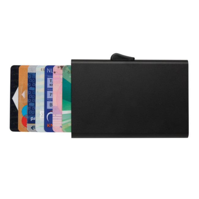 Porte-cartes personnalisé en aluminium anti RFID C-Secure 