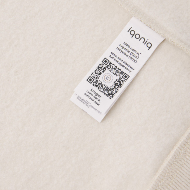 Sweatshirt à col rond en coton recyclé Iqoniq Kruger 