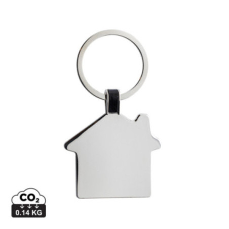 Porte-clés maison en alliage de zinc recyclé RCS 