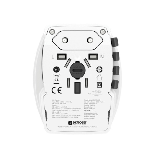 Adaptateur de voyage universel MUV 65W PD SKROSS 