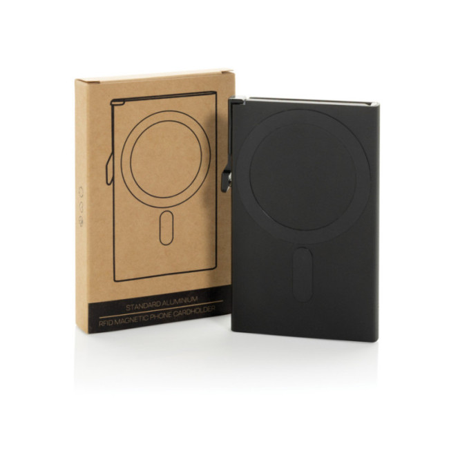 Porte-cartes magnétique pour téléphone en aluminium 