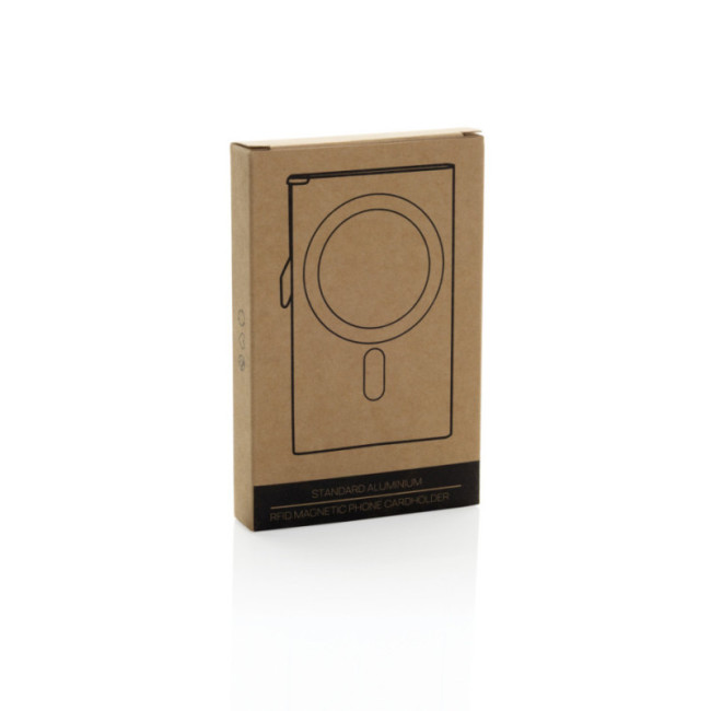 Porte-cartes magnétique pour téléphone en aluminium 