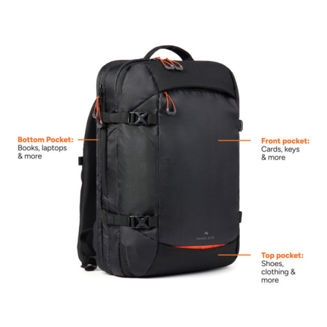 Sac à dos de voyage personnalisé Nordic Drift 25 L 