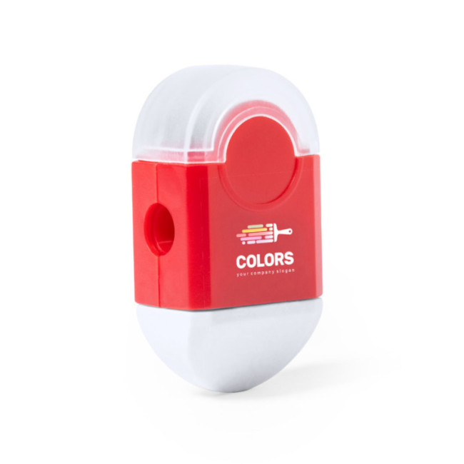 Taille-crayon personnalisé avec gomme Cafey 