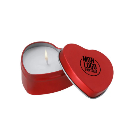 Bougie parfumée en forme de coeur Linxo 