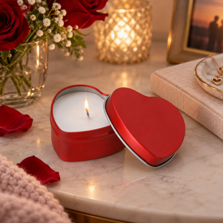 Bougie parfumée en forme de coeur Linxo 